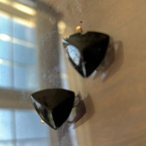 Vintage black triangle shape earrings